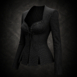 Pinstripe Lace-Up Corset Blazer - Classic Pinstripe Onyx Black