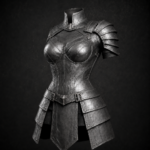 Industrial Post-Apocalyptic Tasset Cuirass - Distressed Iron Gray
