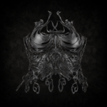 Biomechanical Molten Filigree Corset - Glossy Obsidian Jet