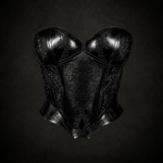 Ornate Engraved Filigree Armor Corset - Polished Onyx
