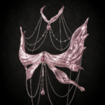 Liquid Chrome Butterfly Armor Top - Metallic Rose