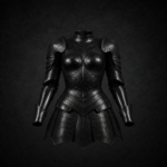 Valkyrie Engraved Full Plate Armor Set - Shadow Obsidian