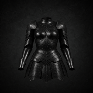 Valkyrie Engraved Full Plate Armor Set - Shadow Obsidian