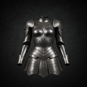 Valkyrie Engraved Full Plate Armor Set - Polished Steel