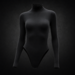 Eclipse Seamless Turtleneck Bodysuit - Midnight Onyx