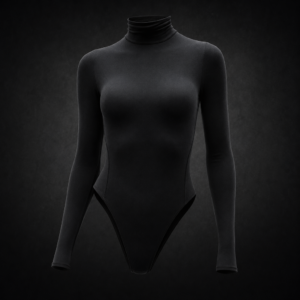 Eclipse Seamless Turtleneck Bodysuit - Midnight Onyx