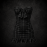 Candy Stripe Ruched Bow Mini Dress - Shadow Stripe