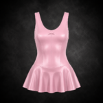Ballerina Wet-Look Skirted Bodysuit - Pastel Bubblegum
