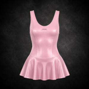 Ballerina Wet-Look Skirted Bodysuit - Pastel Bubblegum