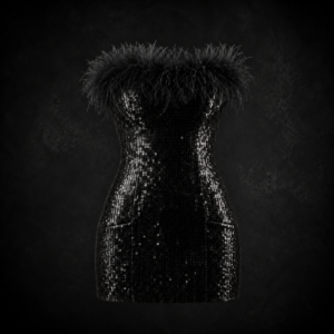 Siren Sequin Feather Mini Dress - Siren Sequin Feather Mini Dress