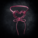 Venom Heart Spiked Choker Collar - Bubblegum Poison