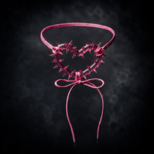 Venom Heart Spiked Choker Collar - Bubblegum Poison
