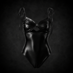 Siren Liquid Twist Cut-Out Bodysuit - Liquid Obsidian